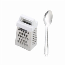 Karymi Small Stainless Steel Cheese Grater with Handle – Compatible with Garlic, Nutmeg, Chocolate; Dishwasher Safe, Multifunctional Kitchen Tool