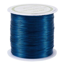 1 Roll Copper Beading Wire 0.3mm 0.5mm 0.6mm Craft Jewelry Necklace Wire String-Marine Blue-0.6mm-18m/roll
