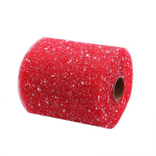 1 Roll 16 Yards Snow Dots Flower Wrapping Mesh Paper Dotes Mesh Florist Bouquet Packaging Wedding Birthday Decoration Red