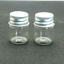 6 Empty Small Glass Storage Bottles Vials with Screw Cap 5ml(22X30mm) Mini Jars