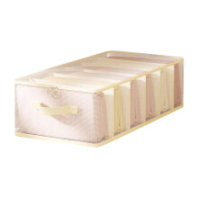 Drawer Organizer Clothes for Closet 1 Pack - Underwear Wardrobe Drawer Dividers Foldable Dresser Storage Bins for Sock Bra Lingerie - Beige