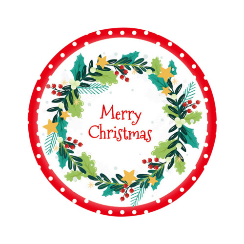 Christmas Paper Plates 9 Inch 24 Pack