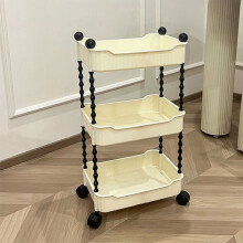 3 Tier Utility Carts with Wheels, Rolling Kitchen cart, Bathroom Cart, Small Cart for Office, Living Room, Kitchen, Laundry, Bathroom