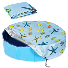 Round Pool Cover Waterproof Oxford Fabric Tarpaulin With Drawstring For Swimming Pools 160*30Cm