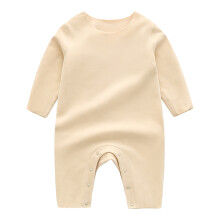 Baby Velvet Thermal One-Piece Pajamas Beige 6-12 Months