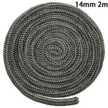 Fiberglass Stove Rope Seal 14/16mm x 2m Black Fireplace Door Gasket for Wood Burning Stove Log Burner Chimney Replacement