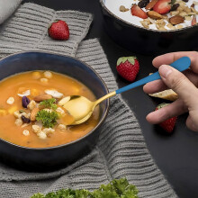 WZXPWT Stainless Steel Spoon, Cute Soup Spoon with Long Handle, Versatile Round Spoon for Dining, Durable Dessert Spoon for Home Use