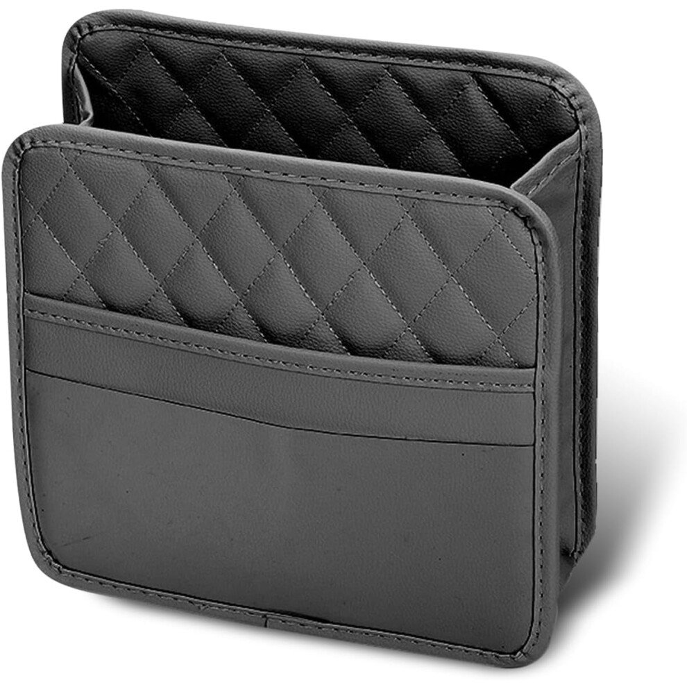 Car Seat Organizer With Storage Pockets, Pu Leather Hanging Backseat Organizer, Universal Compatible With Most Cars (Black) Black 9448483767385