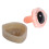 10 Sets Pink Plastic 3D Triangular Doll Eyes 20x24mm Toy Accessories 3