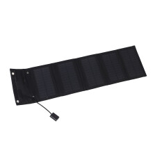 Black 15W Portable Solar Panel with USB, Foldable Monocrystalline Silicon