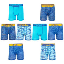 Pack exclusivo de 8 bóxer deportivos con estampados únicos en tallas 2/3t, 4, 6, 8 y 10