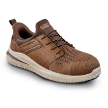 Skechers Hands Free Slip-Ins SK200367CDB Bryan, Uomo, Marrone, Punta Rinforzata, Antiscivolo, Scarpe da Lavoro (7.0 M)