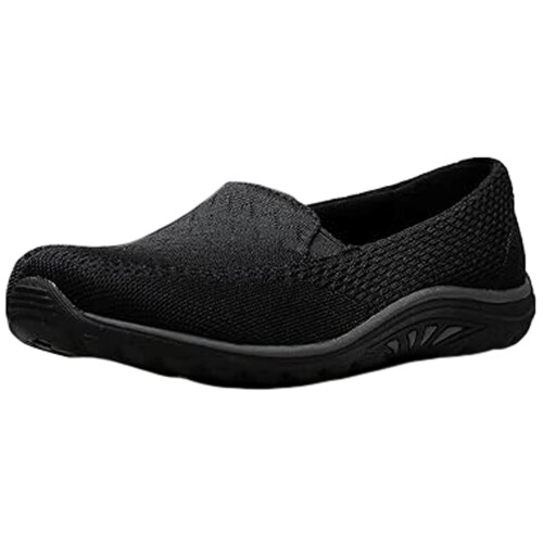 Skechers Skechers Dam REGGAE FEST - WILLOWS Flat, Svart Mesh, 7 M US