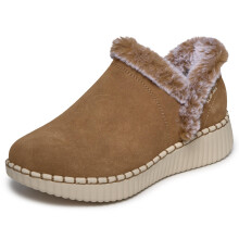 Skechers Dames WILSHIRE BLVD - FALLIN FOR YOU Hands Free Slip-Ins, met nep bont kraag, Chestnut, 11M