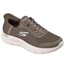 Skechers Donna Go Walk Flex Hands Free Slip-Ins - Grand Entry Sneaker, Marrone, 9.5 US
