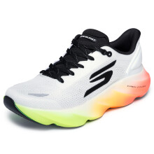 Zapatillas de running Skechers Aero Burst para hombre, Blanco/Negro/Multi, 7.5