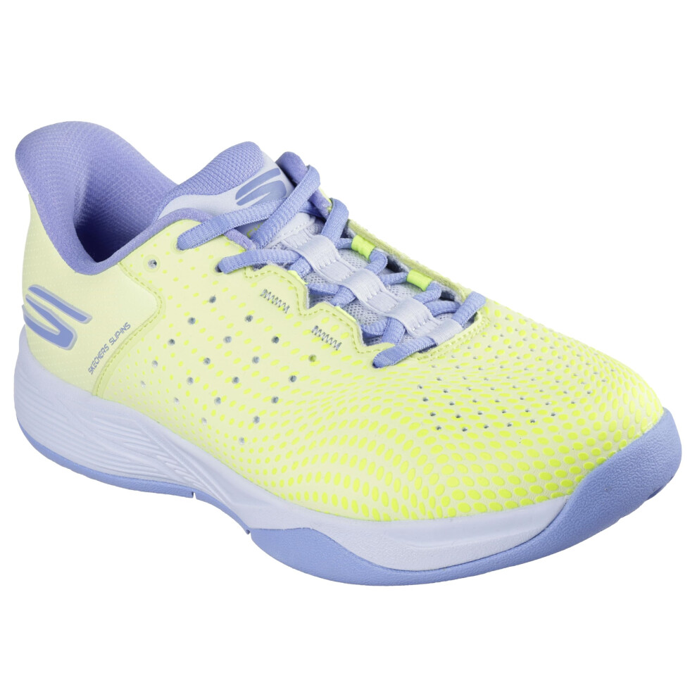 Skechers Women's Viper Court Reload Hands Free Slip-Ins Pickleball Sneaker, Lime, 6.5