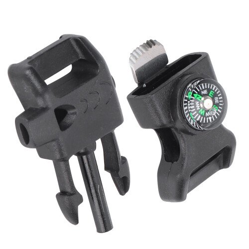 Multi-Function Plastic Emergency Survival Whistle Buckle for Camping Hiking