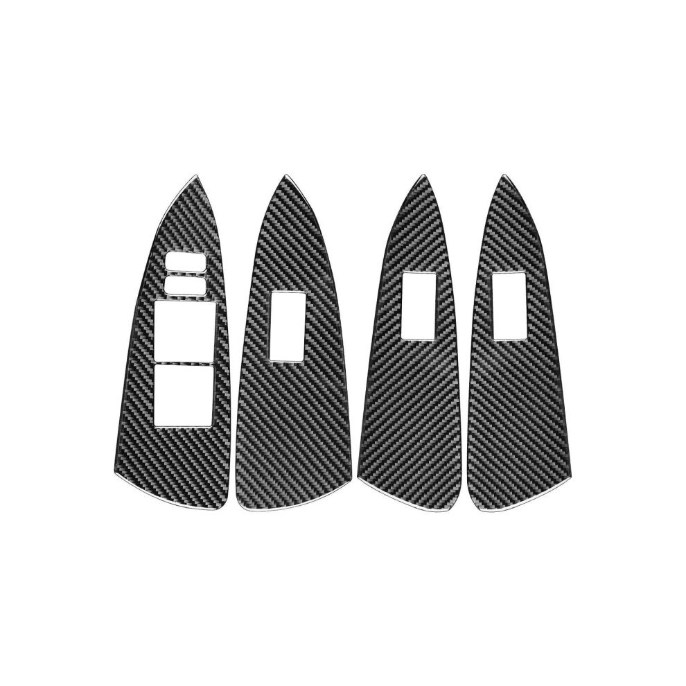 Interior Trim For Rav4 20062012 Lhd Carbon Fiber Window Switch Panel Cover, Sporty Scratchresistant Fit Black 9771547641988