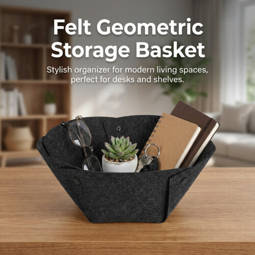 (14 inch Round) 4Pcs Reusable Felt Hanging Plant Baskets 2