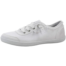 Skechers Dames Bobs B Cute Sneaker, Wit/Zilver, 6 Breed