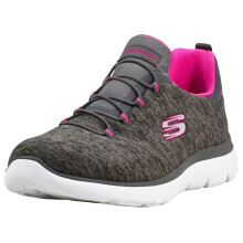 Sneaker Skechers Donna Summits-Quick Getaway, Charcoal/Rosa, 7 W US