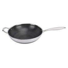 Round 304 Stainless Steel Non Stick Wok