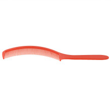 Red Plastic Curved Detangling Comb 22.5cm Salon & Household