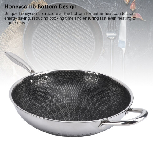 Induction Compatible Wok Pan 32cm Non Stick