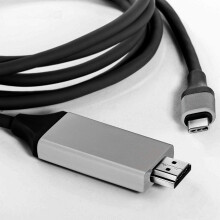 USB C to HDMI Cable 4K 60Hz, Thunderbolt 3 Compatible, 6FT Braided Cord for Laptop and Smartphone
