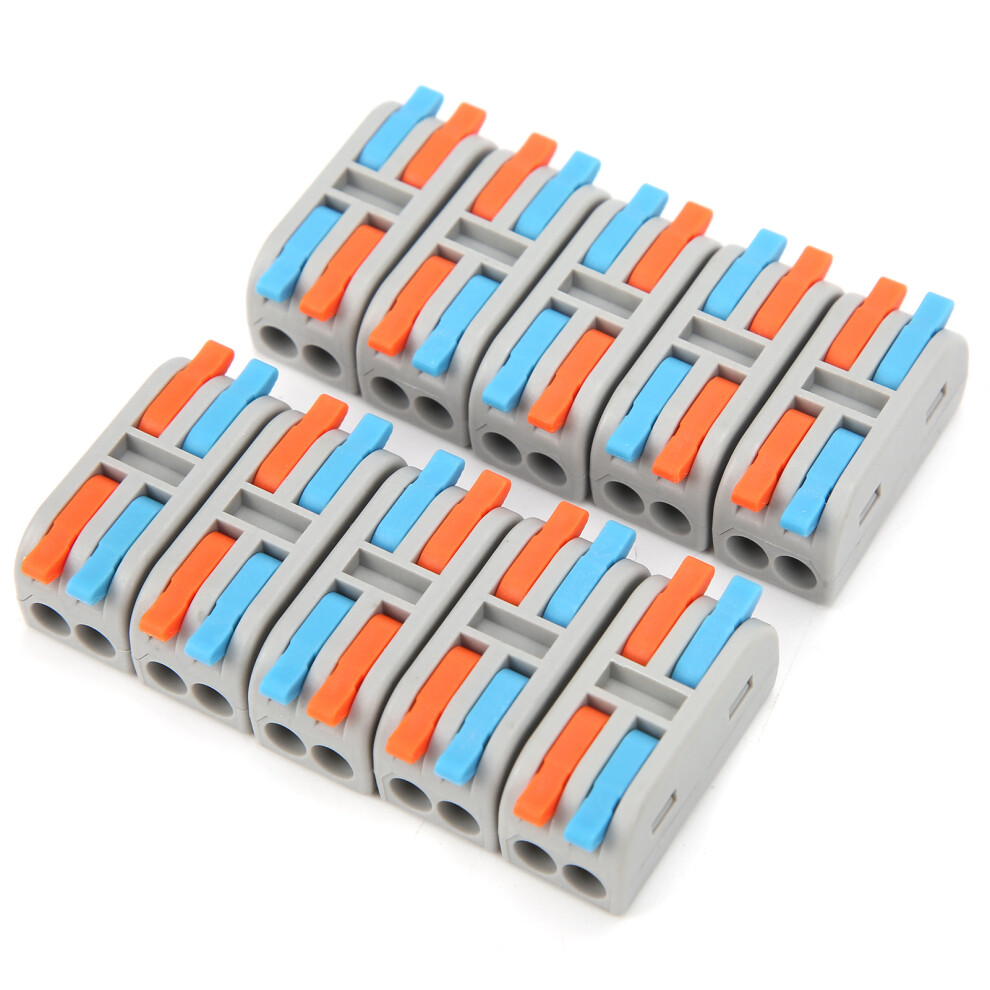 10Pcs 2-In-2Out Wire Conductor Connectors 250V, 32A, Compact 4191391455961