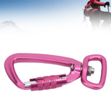 Pink Aluminum Carabiner Clip 4KN Lock for Dog Leash & Hammocks