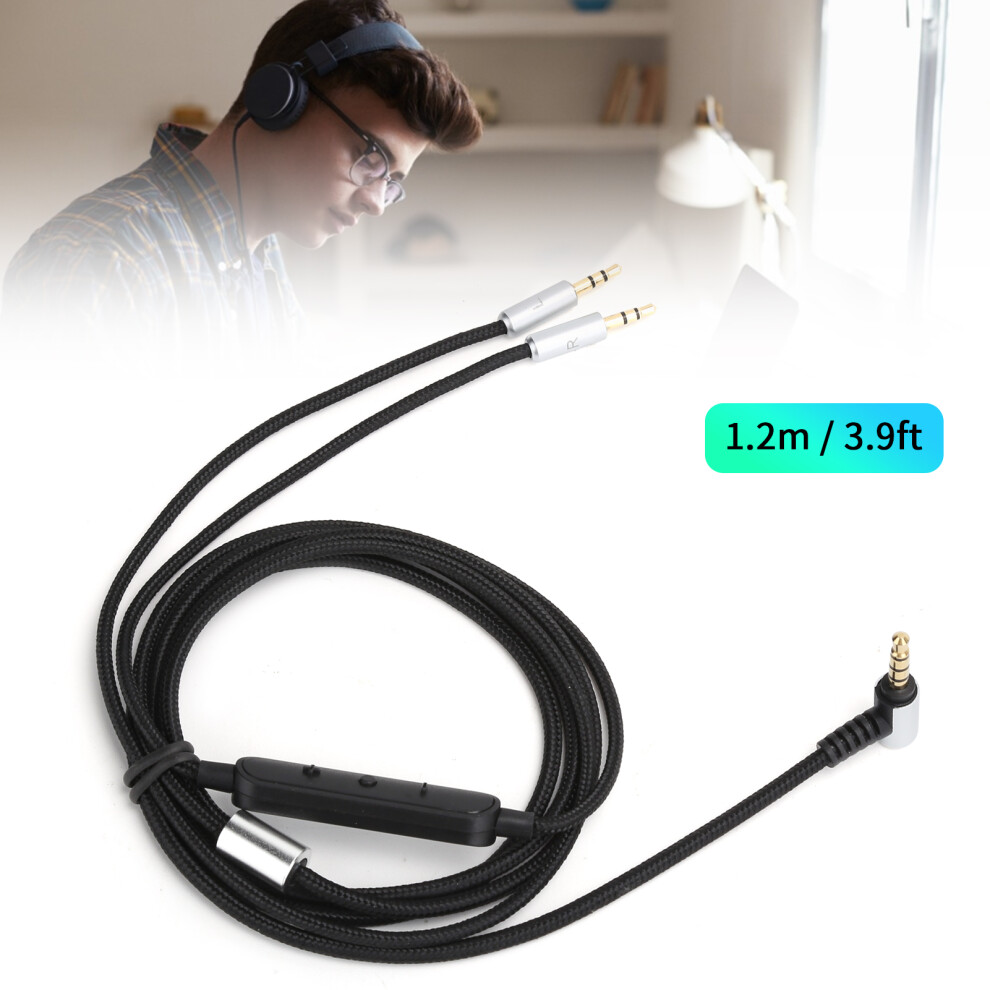 Headphone Cable With Wire Control, 3.5Mm, 1.2M, Braid Black 9461391933970