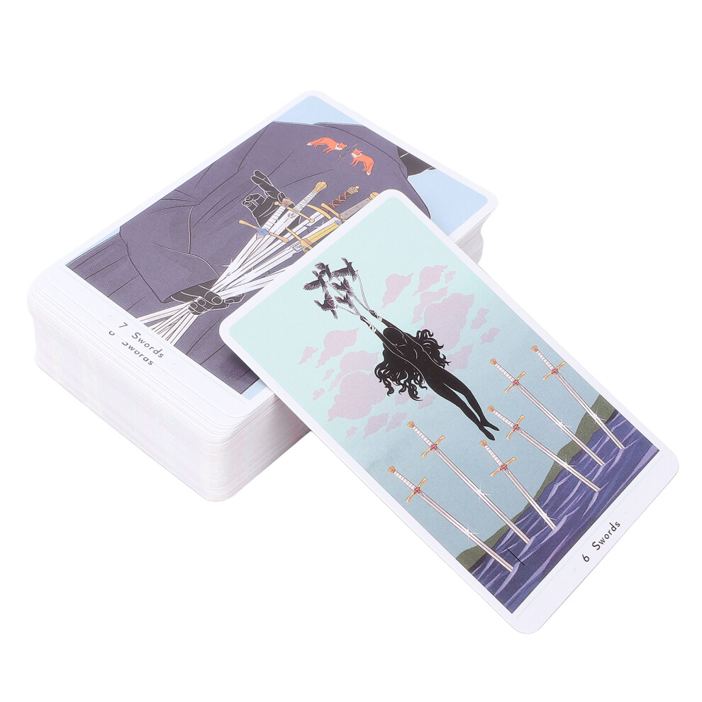 Portable Fate Divination Tarot Card Deck, 9.3x6.2cm, Beginner Board Game
