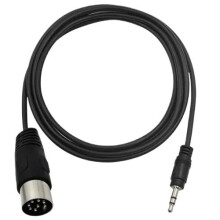 8 Pin DIN to 3.5mm Audio Cable 1.5m, Male to Male, Clear Audio Transfer for Synthesizer or Mixer
