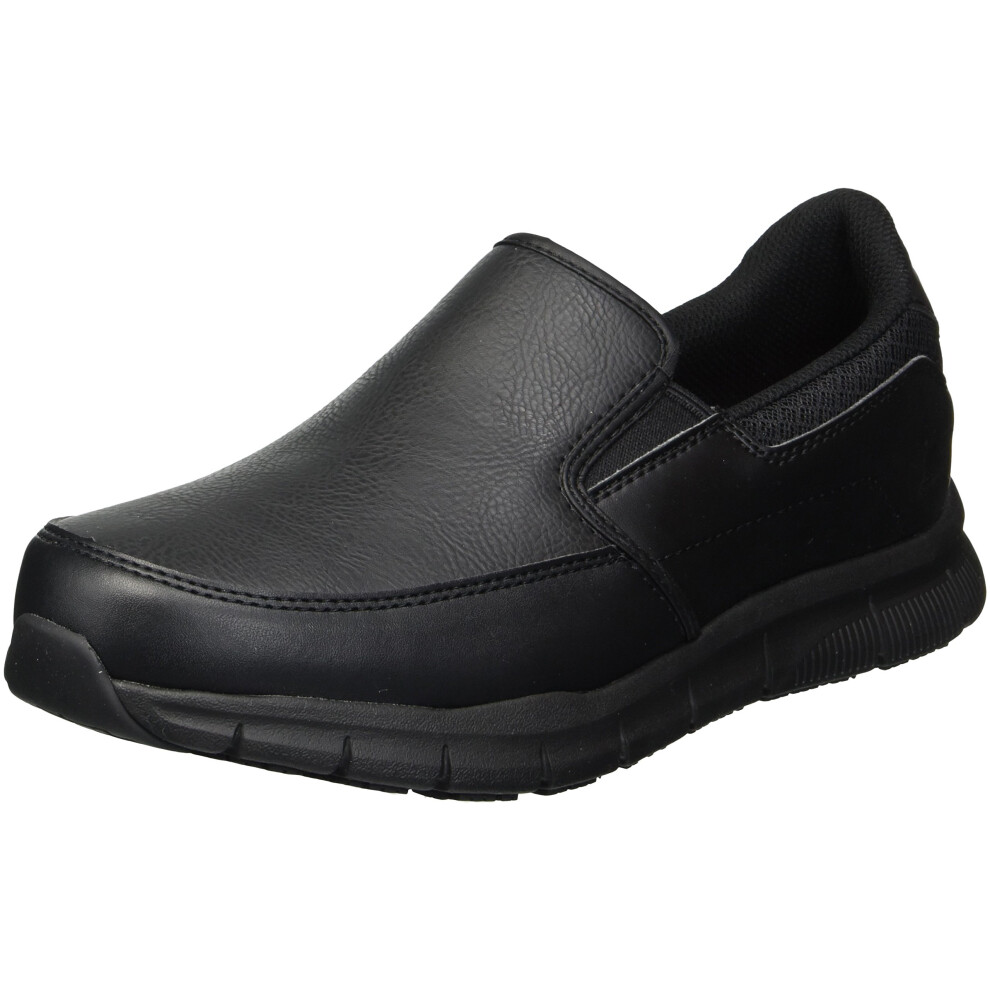 Skechers Womens Nampa-Annod Food Service Shoe, Black, 7.5 Wide Us