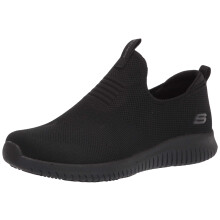 Zapatillas deportivas sin cordones Skechers para mujer, negras, 7.5