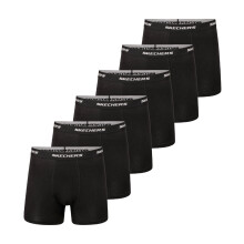 Skechers Heren Ondergoed Boxer Shorts 6-Pack, Contoured Pouch, Vochtregulerend, Geen Rijden, Klein Zwart