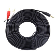 15m 3.5mm to RCA Audio Cable GoldPlated Connectors Long Aux to RCA Cable for TV and Home Theater