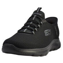 Skechers Heren Summits High Range Hands Free Slip-in Sneakers, Zwart/Zwart, 8 XW US