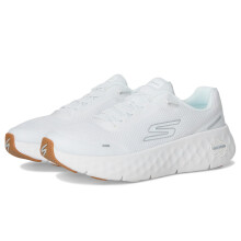 Skechers Donna Go Walk Max Cushioning Flex Sneakers, Bianco/Argento, 8