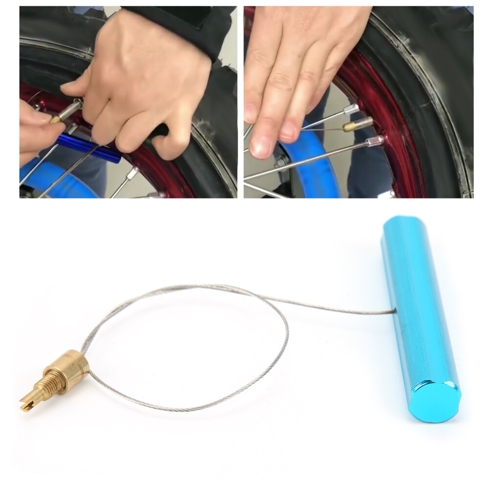 Tire Stem Tool 80X10mm Air Valve Puller For Bicycle & Motorcycle Repair Blue 9401391790470