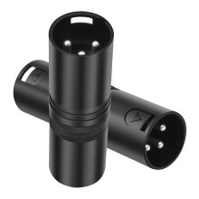 Confezione da 2 Adattatori XLR Maschio-Maschio, Connettore XLR A 3 Pin, per Mixer, Microfono, Amplificatore di Potenza