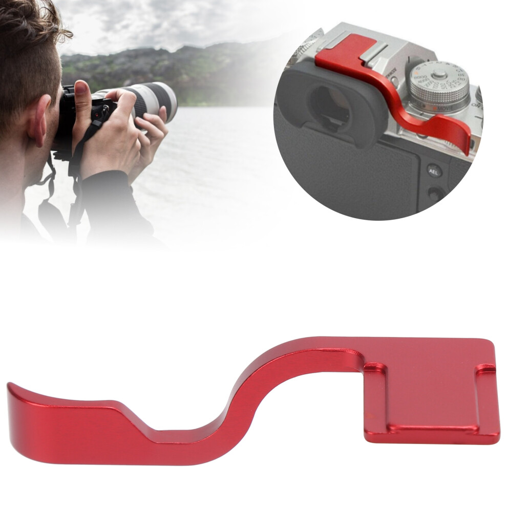 Camera Handle For Fuji Xt4 Â Aluminum Alloy Thumbs Rest Hot Shoe Grip (Red) Red 8431391785221