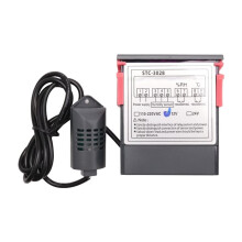12V Dual Digital Thermostat Temperature Humidity Control Thermometer Hygrometer Incubator Controller STC-3028