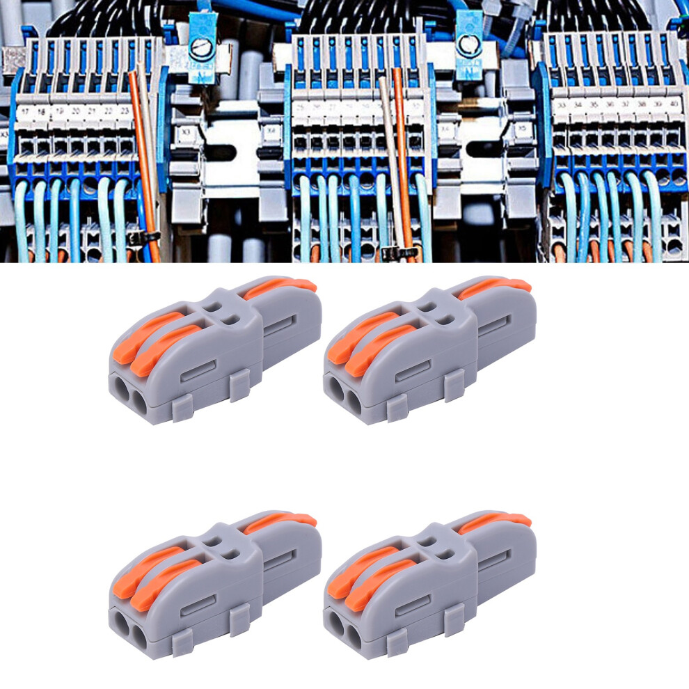 20Pcs Orange Wiring Splitter Terminal Block 1 In 2 Out Push Type Splf12a 9321391457718