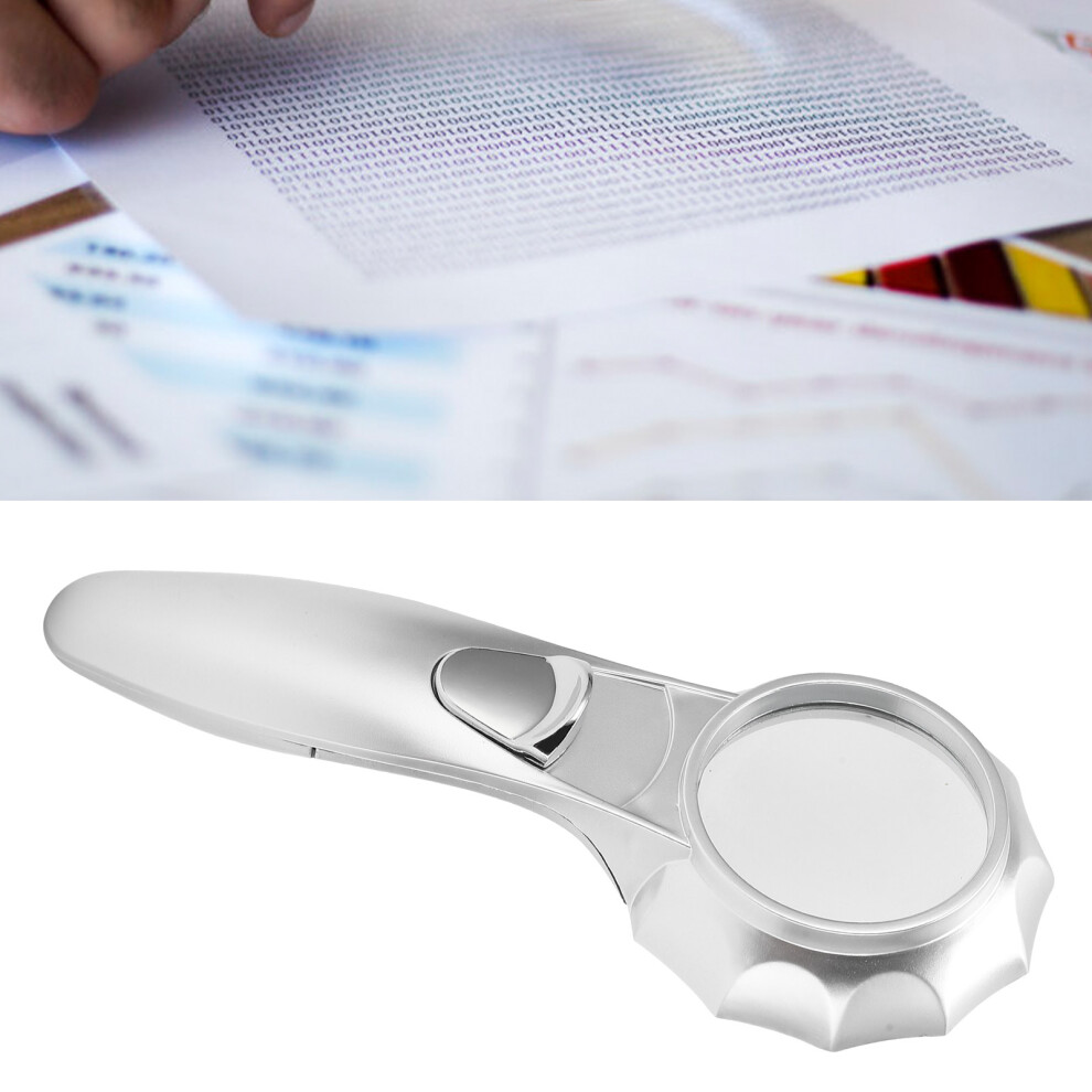 Handheld Magnifier with 6 LED Lights, 7X50mm, ABS Lens