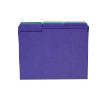 Staples Mappen, 1/3-Cut Tab, Assorted, A4, Perfect voor Thuis, Kantoor, Klas, 50-Pack, Assorted Kleuren
