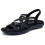 Skechers Skechers kvinders Multi Strap Sport Sandal, Sort, 7 Bred US 1