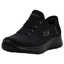 Skechers Dames Hands Free Slip-ins Summits Dazzling Haze Sneakers, Zwart/Zwart, 8.5 XW US